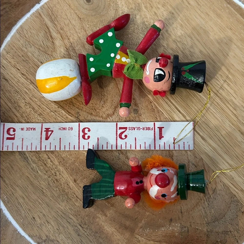 Vintage wooden clown